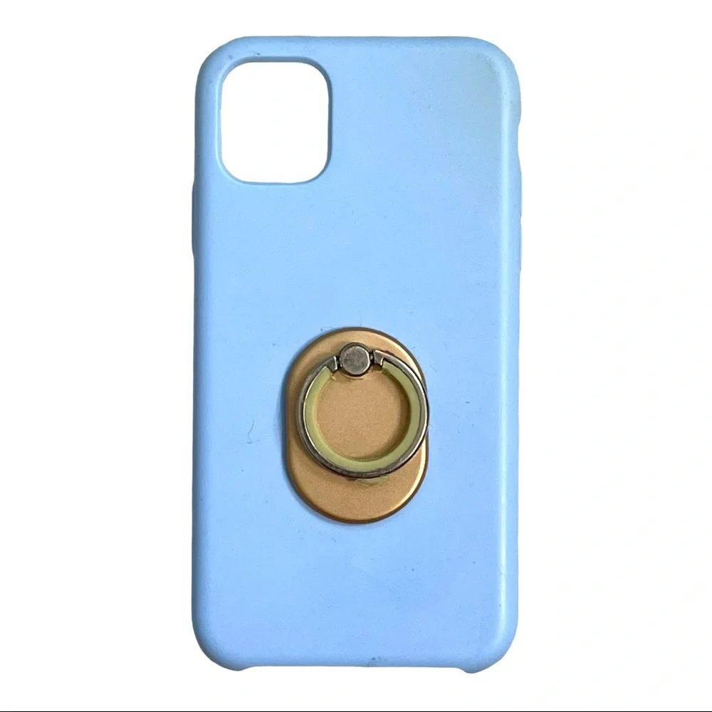 CYLO Pale Blue iPhoneXR Silicone Case & Ring Stand